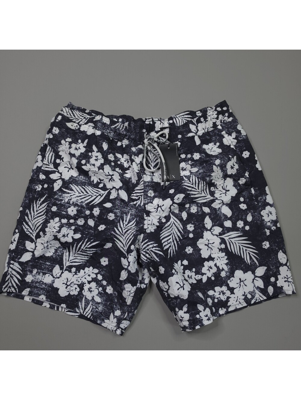 New AX Armani Exchange Bermuda Beachwear Floral Lined Swim Trunks Large 36
